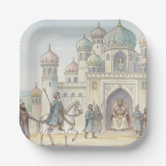 Purim Palace Plates | Festive Party  (Front)