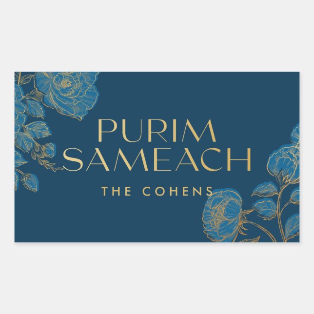 Purim Sameach sticker labels for mishloach manot (Front)