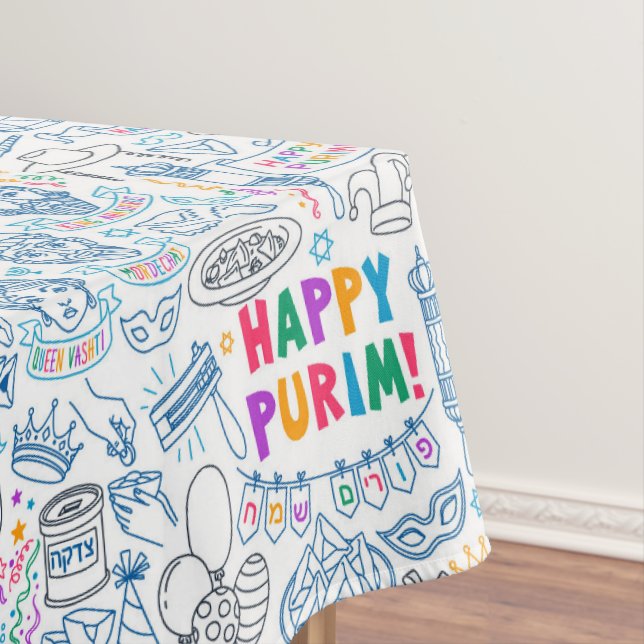Purim Table Cloths - Three Different Sizes - Gifts (In Situ)