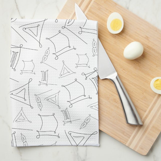 Purim Tea Towel (Quarter Fold)
