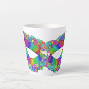 Purim Vashti's mask floral queen crown Latte Mug