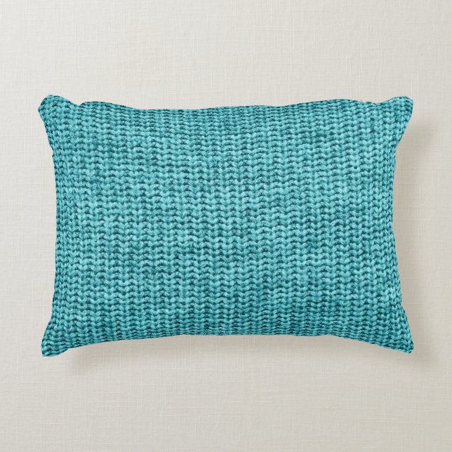 Purist blue texture decorative cushion (Front)