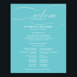 Purist Blue Wedding Ceremony Program Sign<br><div class="desc">Purist Blue Wedding Ceremony Program Sign</div>