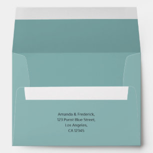 Purist Blue Wedding Envelope