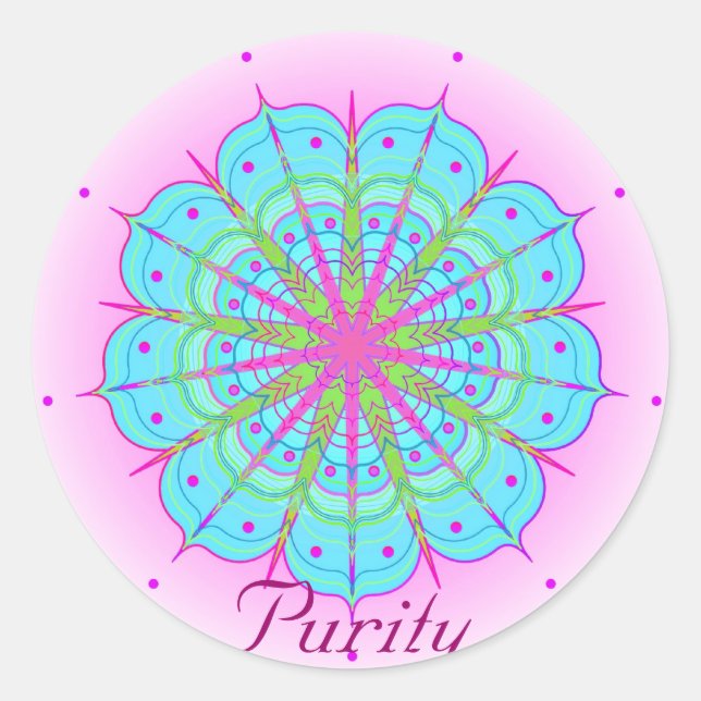 Purity (Virtue sticker) Classic Round Sticker (Front)