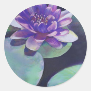 Purity - Waterlily Pastel Classic Round Sticker