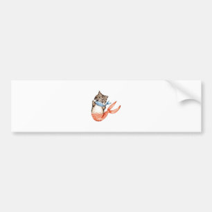 Purmaid Cat Mermaid Bumper Sticker