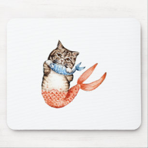 Purmaid Cat Mermaid Mouse Pad