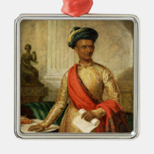 Purniya, Chief Minister of Mysore, c.1801 (oil on Metal Ornament
