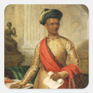 Purniya, Chief Minister of Mysore, c.1801 (oil on Square Sticker