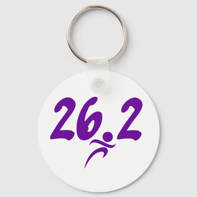 Purple 26.2 marathon key ring (Front)
