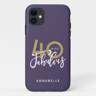 purple 40 and fabulous  Case-Mate iPhone case