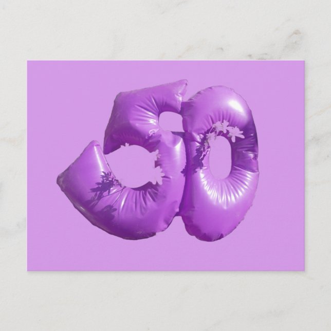 Purple 50 Customisable DIY Holiday Postcard (Front)