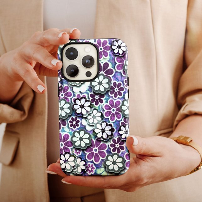 Purple 60s Hippie iPhone | 60s Hippie iPhone 13 Case-Mate iPhone Case (Creator Uploaded)