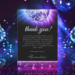 Purple 60th Birthday Party 70's Disco Ball Thank You Card<br><div class="desc">Elevate your gratitude with our Purple Disco 60th Birthday Thank You Card. This card captures the essence of the disco era, adding a touch of retro glamour and nostalgia to your expressions of appreciation. In a vibrant shade of purple, this thank you card exudes energy and style. The disco ball...</div>