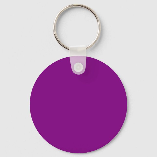 Purple 800080 Colour - Add a Name Option Key Ring (Front)