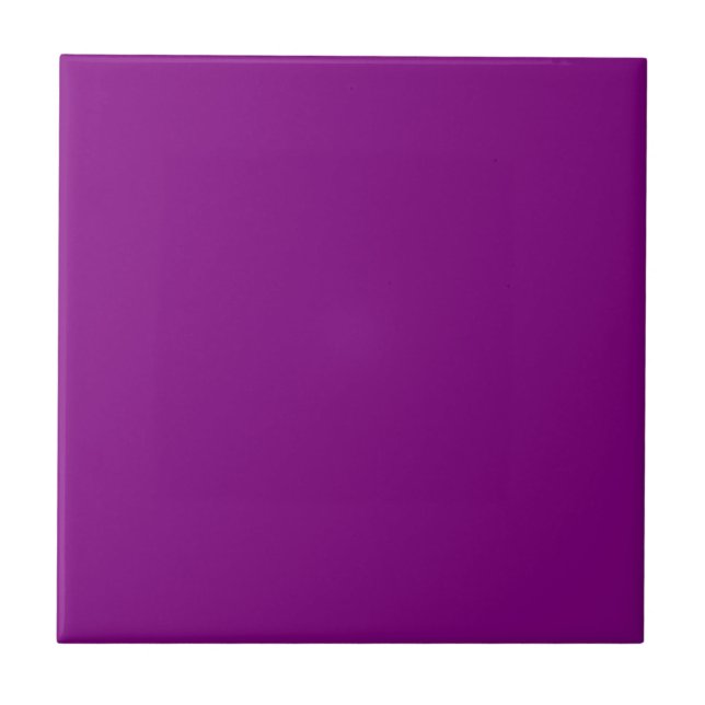 Purple 800080 Colour, With Option to Add Image Ceramic Tile (Front)
