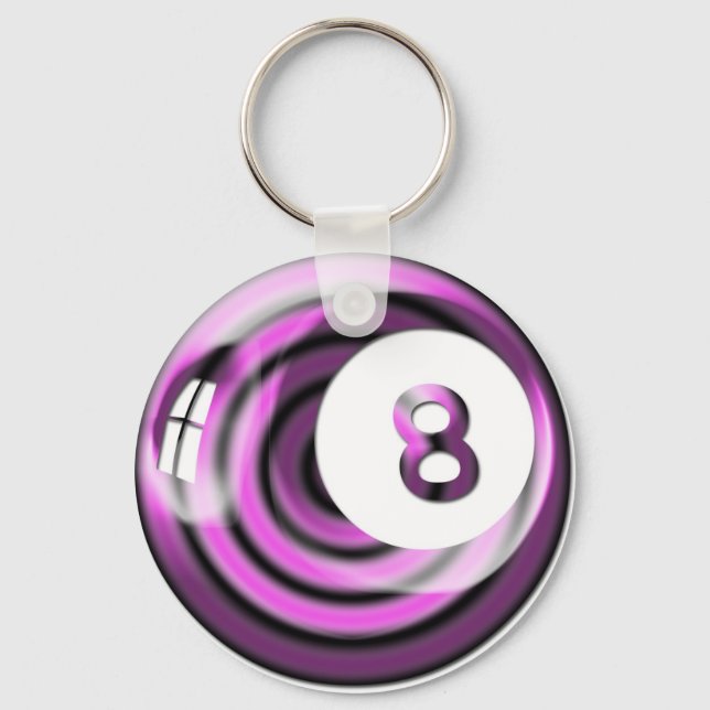 Purple 8 ball key ring (Front)