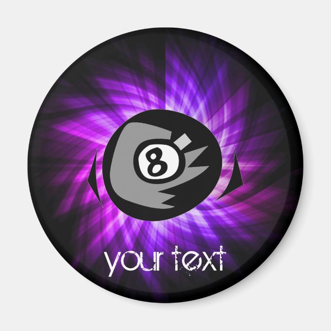 Purple 8 ball magnet (Front)