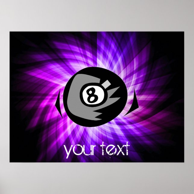 Purple 8 ball poster (Front)