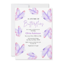 Purple A Lifetime of Butterflies Bridal Shower