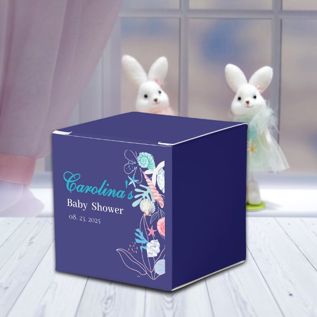 Purple a little pearl under the sea baby shower favour box (Creator Uploaded)