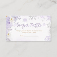 Purple A Little Snowflake Diaper Raffle