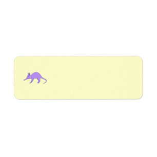 Purple Aardvark Return Address Label