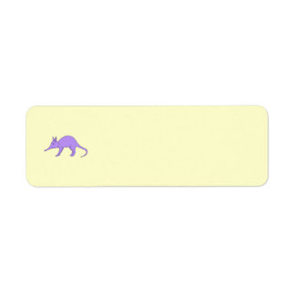 Purple Aardvark Return Address Label