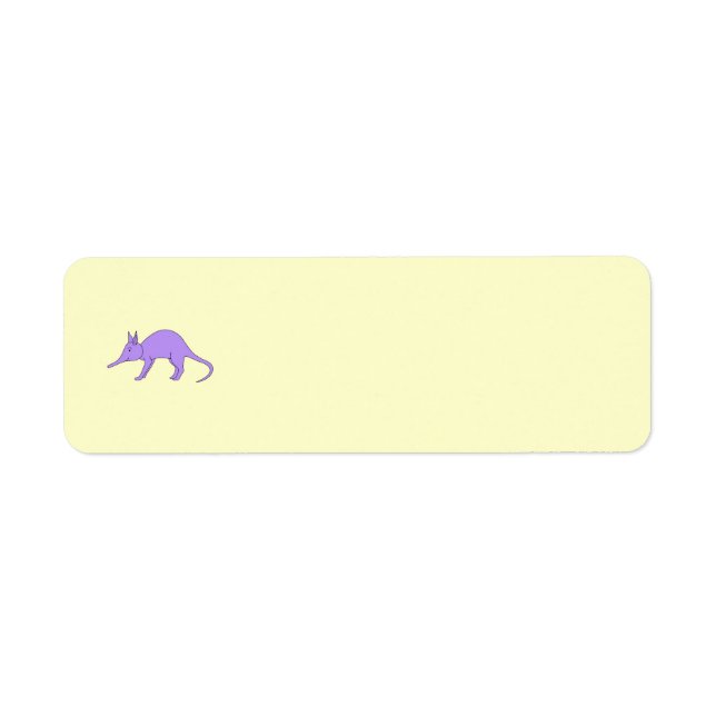Purple Aardvark Return Address Label (Front)