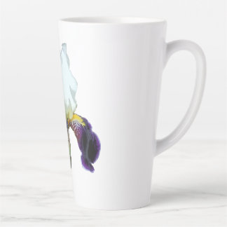 Purple abd White Iris Latte Mug