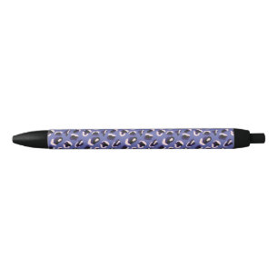 Purple Abstract Animal Print Ink Pen