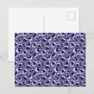 Purple Abstract Animal Print Postcard