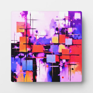 Purple Abstract Art 108 Plaque