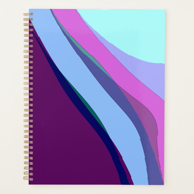 Purple Abstract Art 308 Planner (Front)