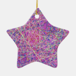 purple abstract art ceramic tree decoration