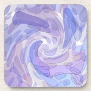 Purple Abstract Art Modern Artwork Coaster