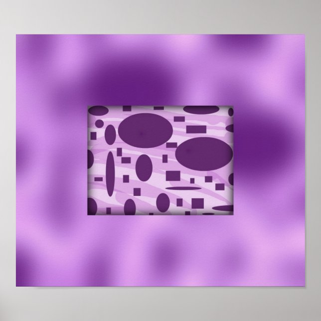 Purple Abstract Art Poster (Front)