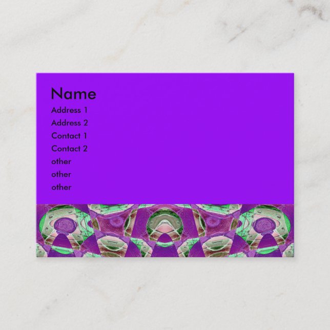 purple abstract business card (Front)