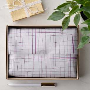 Purple Abstract Crosshatch Lines Modern Design Tissue Paper