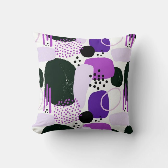 Purple abstract  cushion (Front)