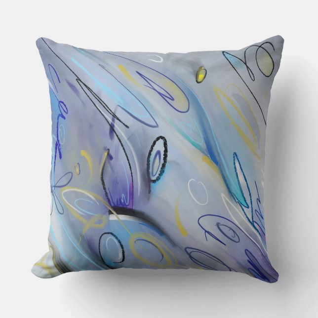 Purple abstract cushion (Front)