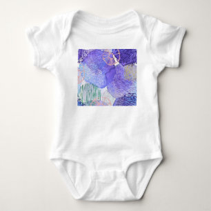 Purple Abstract Design Baby Bodysuit