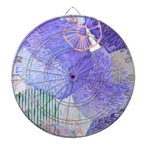 Purple Abstract Design Dartboard