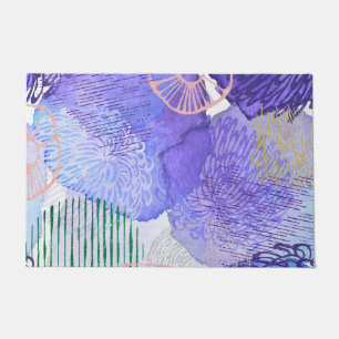 Purple Abstract Design Doormat