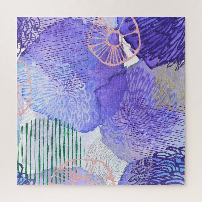 Purple Abstract Design Jigsaw Puzzle (Vertical)