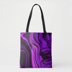 Purple Abstract Design Tote Bag