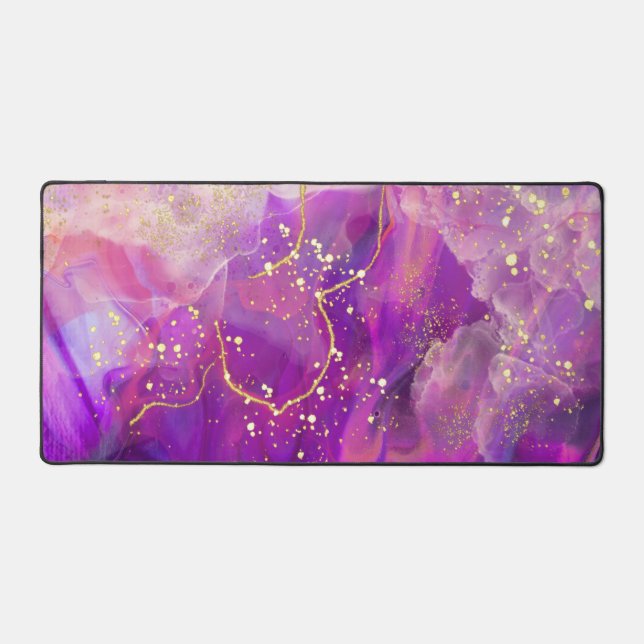 Purple Abstract Desk Mat (Front)