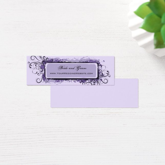 Purple Abstract Floral Wedding Website (Desk)