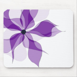 Purple Abstract Flower Mouse Pad